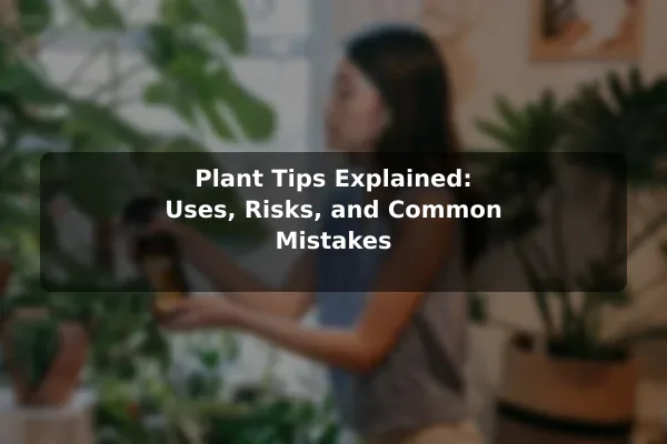 Plant Tips Explained: Uses, Risks, and Common Mistakes