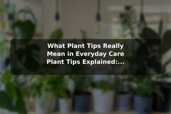 What Plant Tips Really Mean in Everyday Care Plant Tips Explained: Uses, Risks, and Common Mistakes