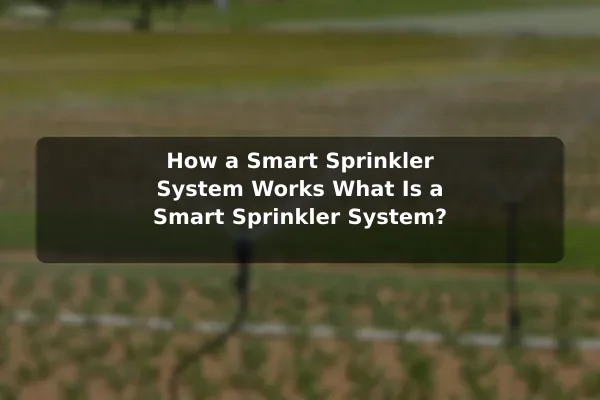 How a Smart Sprinkler System Works What Is a Smart Sprinkler System?