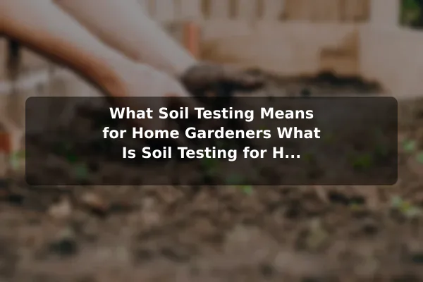 What Soil Testing Means for Home Gardeners What Is Soil Testing for Home Gardens?