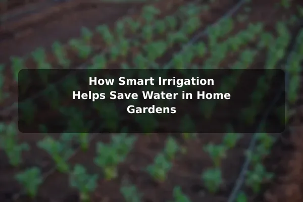 How Smart Irrigation Helps Save Water in Home Gardens
