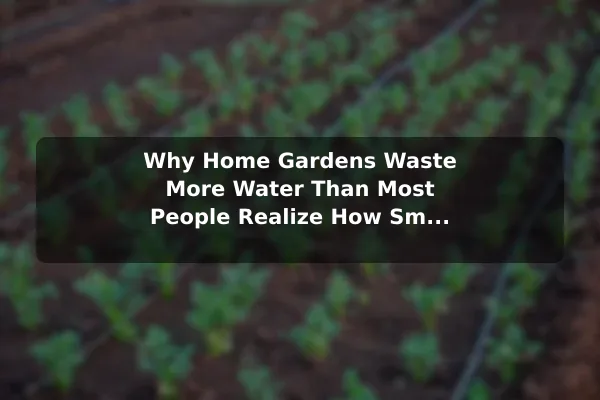 Why Home Gardens Waste More Water Than Most People Realize How Smart Irrigation Helps Save Water in Home Gardens