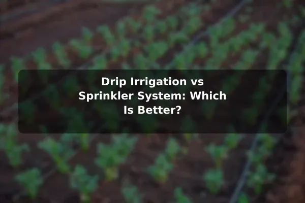 Drip Irrigation vs Sprinkler System: Which Is Better?