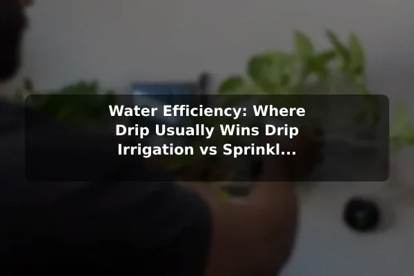 Water Efficiency: Where Drip Usually Wins Drip Irrigation vs Sprinkler System: Which Is Better?