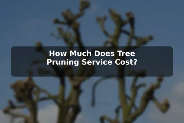 How Much Does Tree Pruning Service Cost?