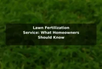 Lawn Fertilization Service: What Homeowners Should Know