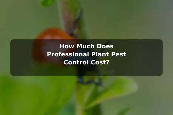 How Much Does Professional Plant Pest Control Cost?
