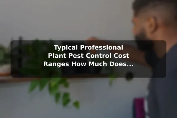 Typical Professional Plant Pest Control Cost Ranges How Much Does Professional Plant Pest Control Cost?
