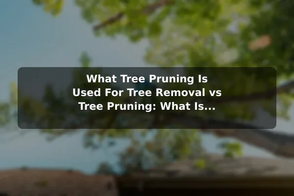 What Tree Pruning Is Used For Tree Removal vs Tree Pruning: What Is the Difference?