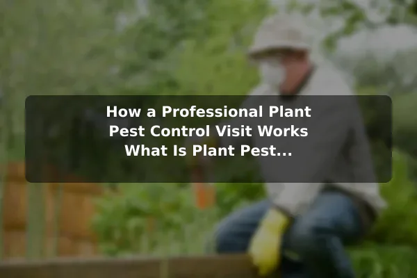 How a Professional Plant Pest Control Visit Works What Is Plant Pest Control Service?